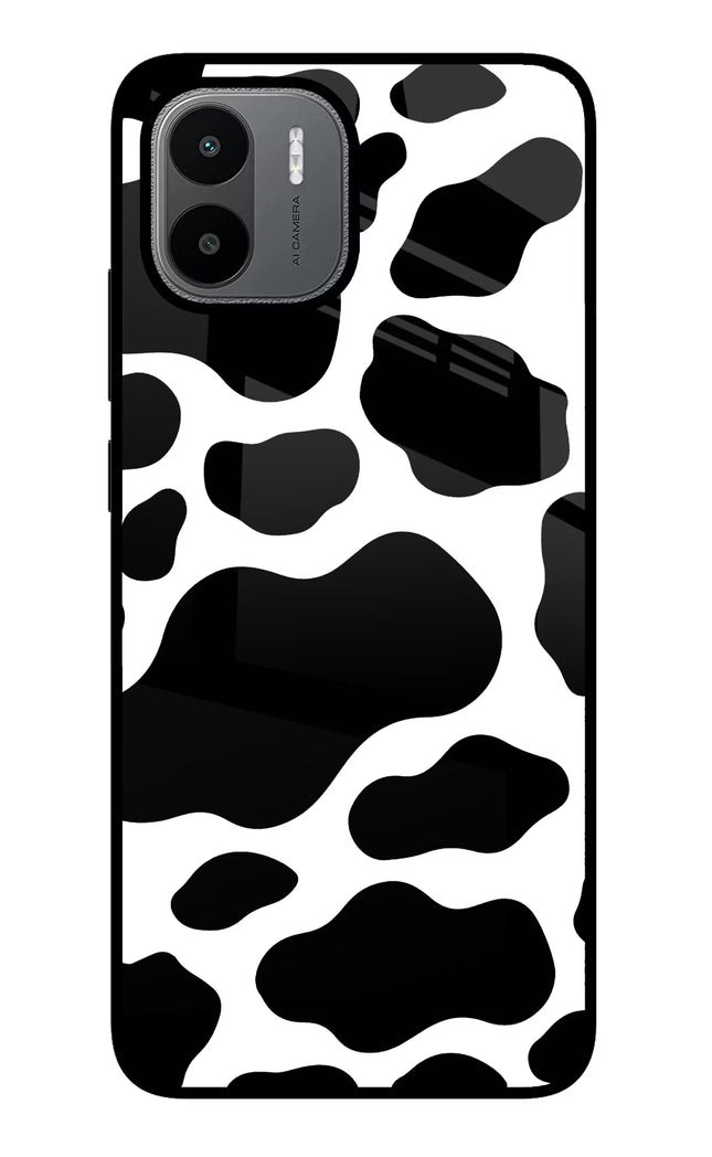 Cow Spots Redmi A1/A2 Glass Case Back Cover by Casekaro