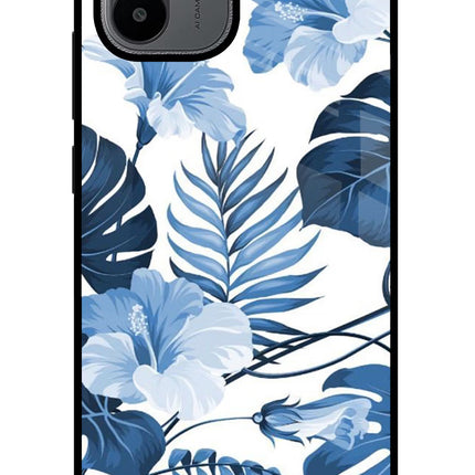 Fabric Art Redmi A1/A2 Glass Case Back Cover by Casekaro