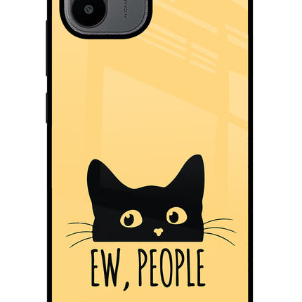 Ew People Catitude Redmi A1/A2 Glass Case Back Cover by Casekaro