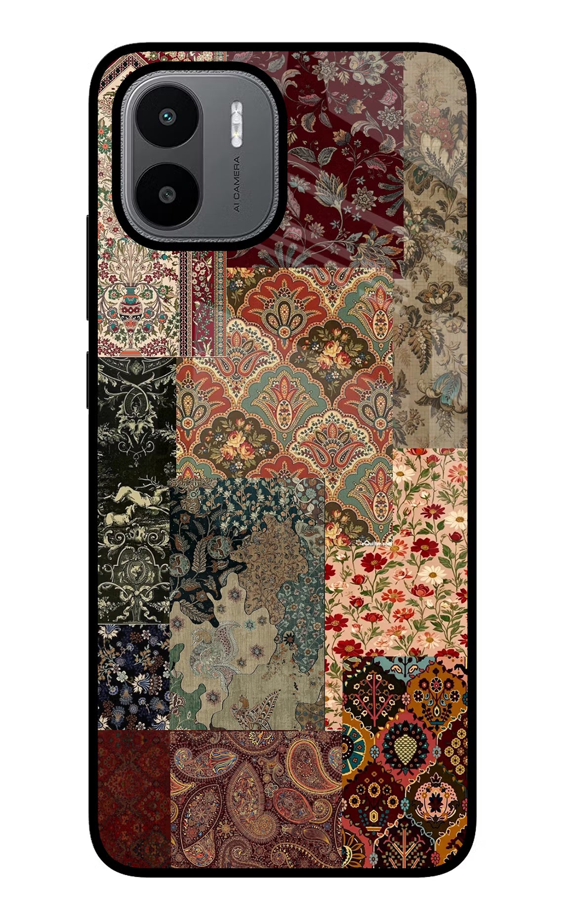 Desi Print Redmi A1/A2 Glass Case Back Cover by Casekaro