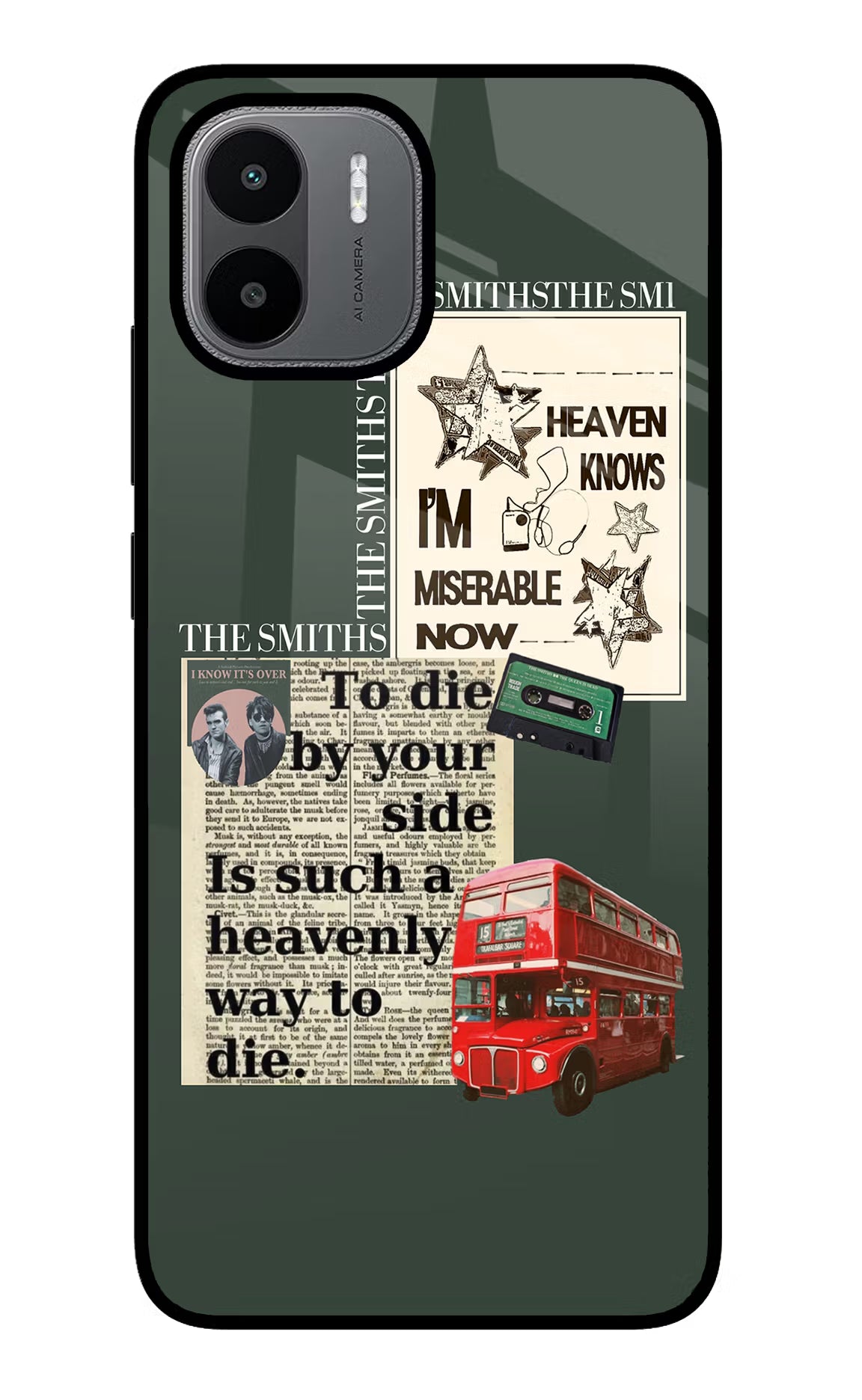 The Smiths Redmi A1/A2 Glass Case Back Cover by Casekaro
