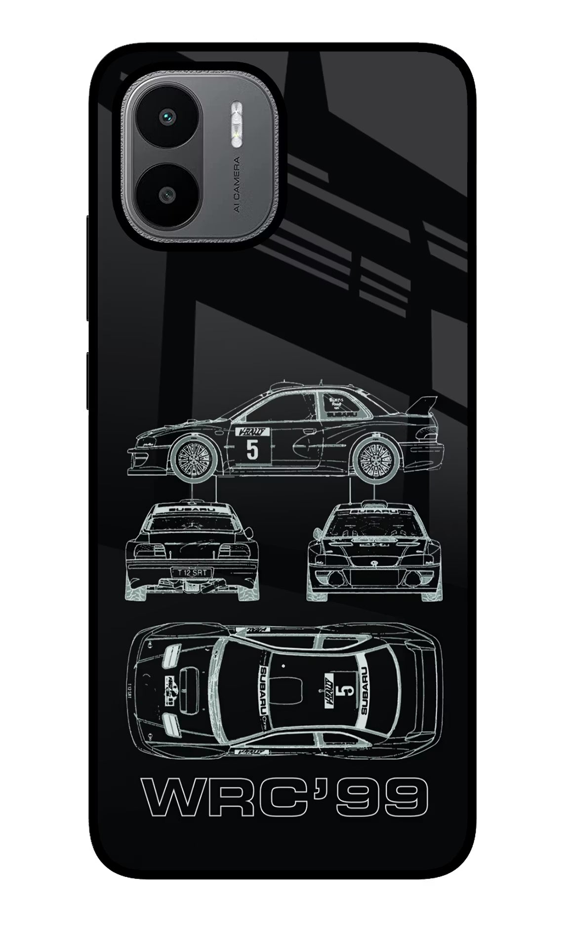 WRC'99 Redmi A1/A2 Glass Case Back Cover by Casekaro