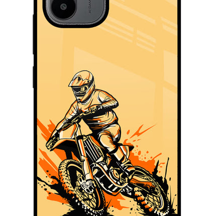 Off-Road Fury Redmi A1/A2 Glass Case Back Cover by Casekaro