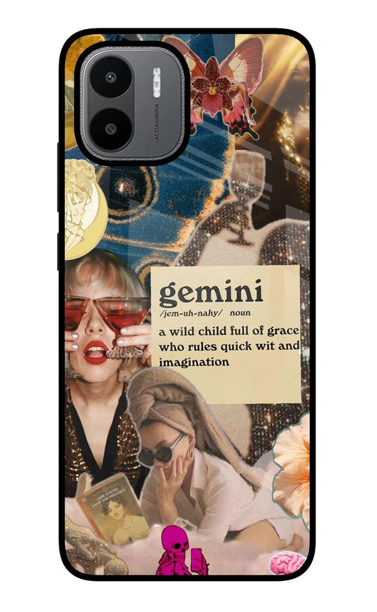 Gemini Zodiac Redmi A1/A2 Glass Case
