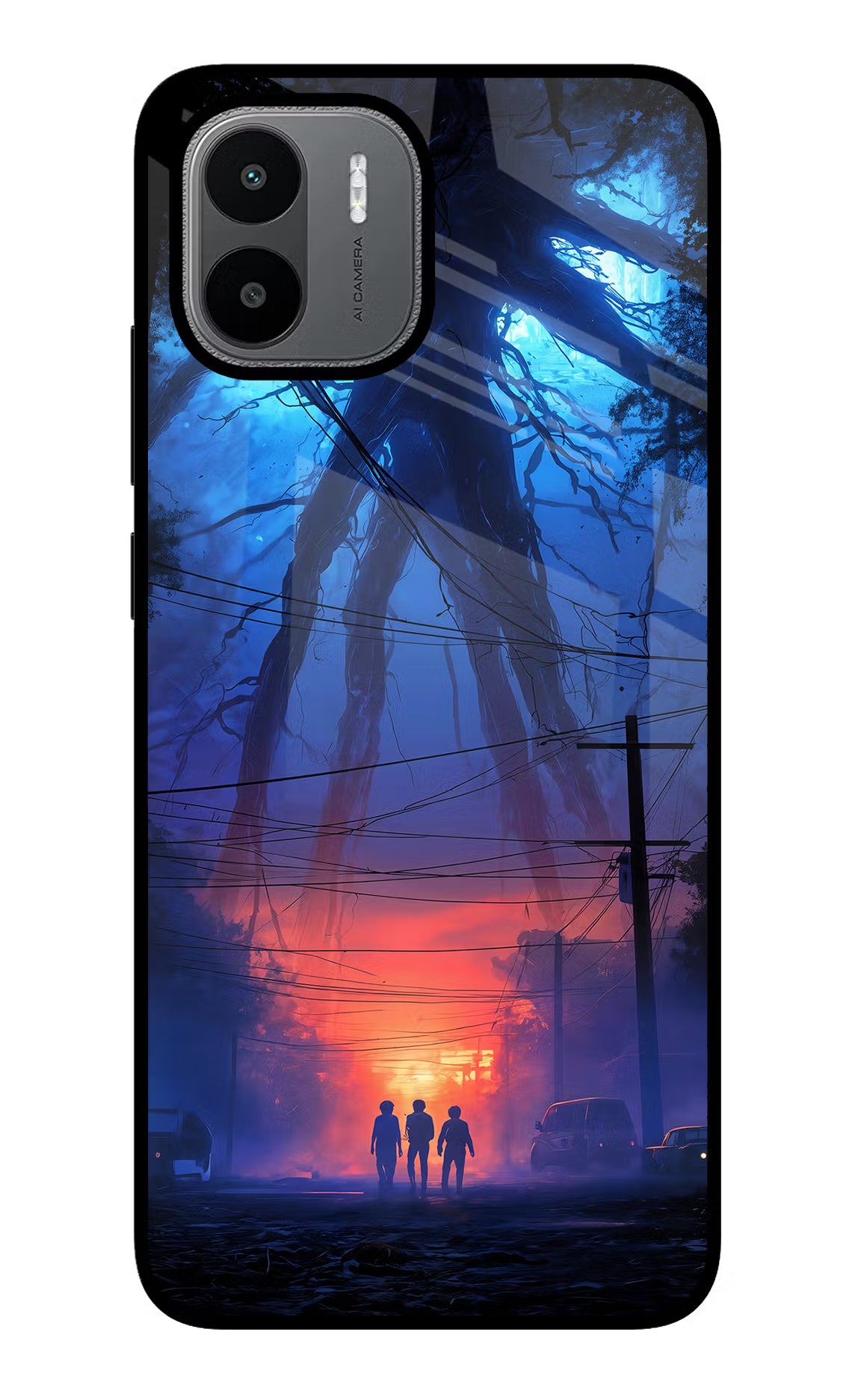 Ordinary Things Shadow Redmi A1/A2 Glass Case Back Cover by Casekaro
