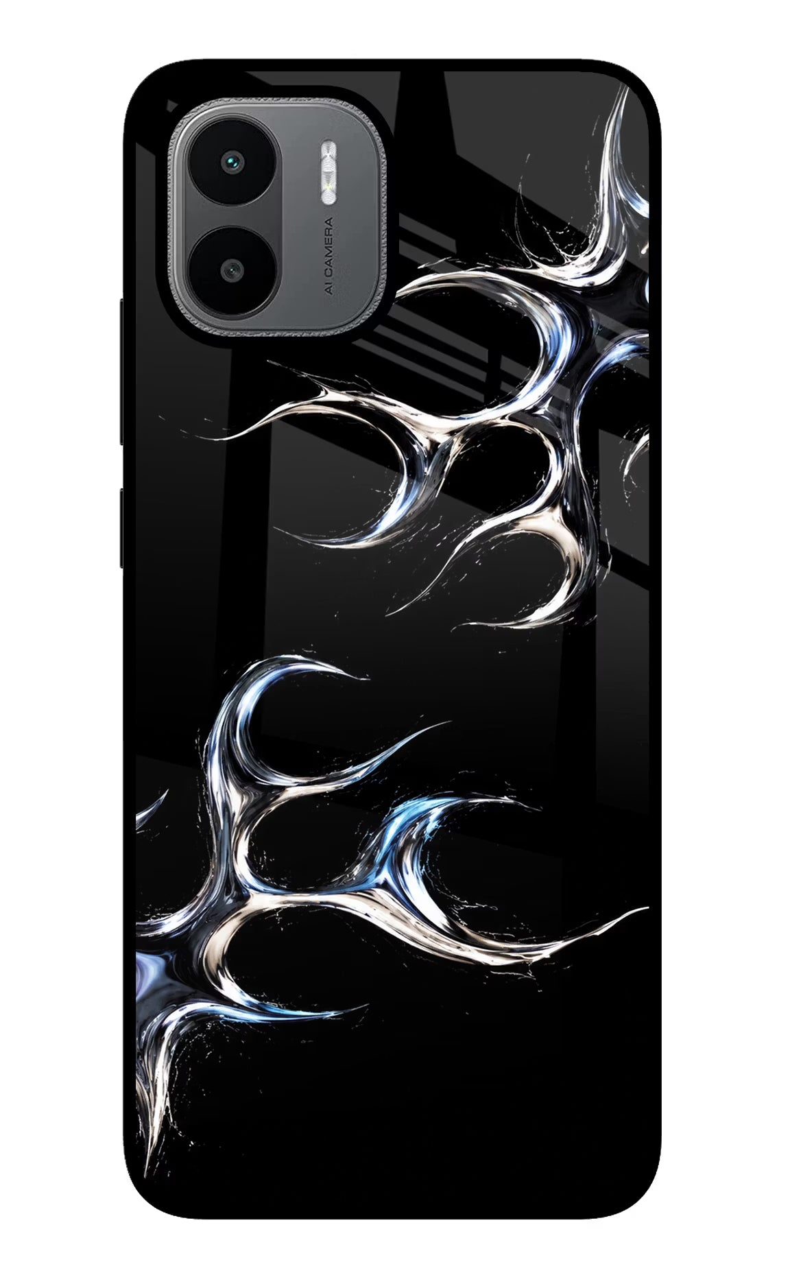 Chrome Tribal Redmi A1/A2 Glass Case Back Cover by Casekaro