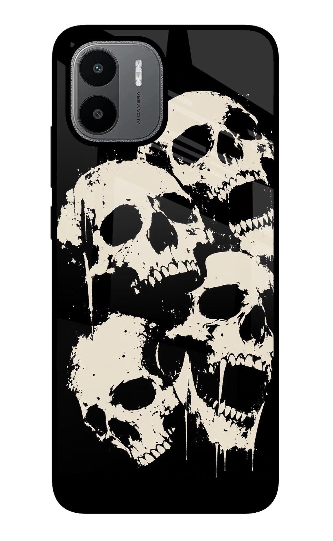 Dead Stack Redmi A1/A2 Glass Case Back Cover by Casekaro