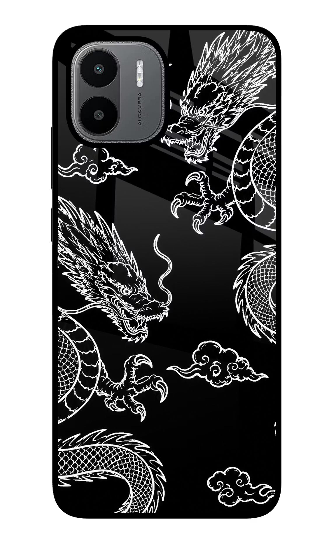 Twin Dragons Redmi A1/A2 Glass Case