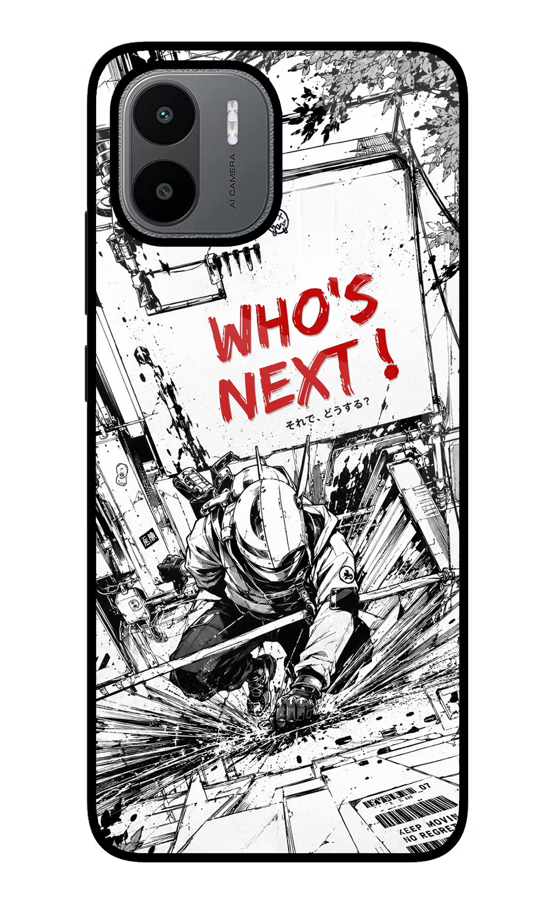 Who's Next Redmi A1/A2 Glass Case Back Cover by Casekaro