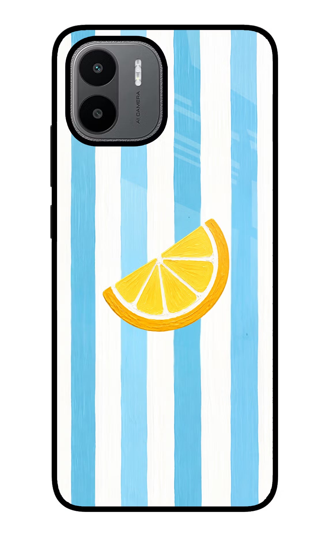 Summer Lemon Redmi A1/A2 Glass Case Back Cover by Casekaro