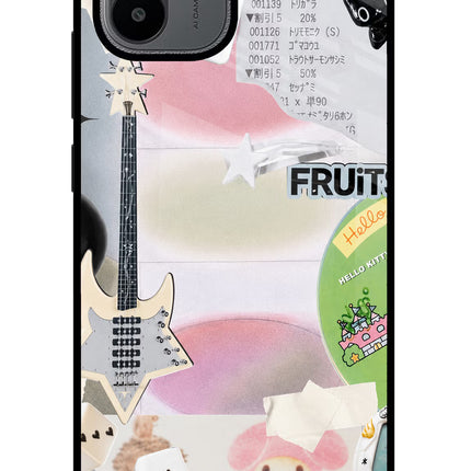 Softcore case Redmi A1/A2 Glass Case Back Cover by Casekaro