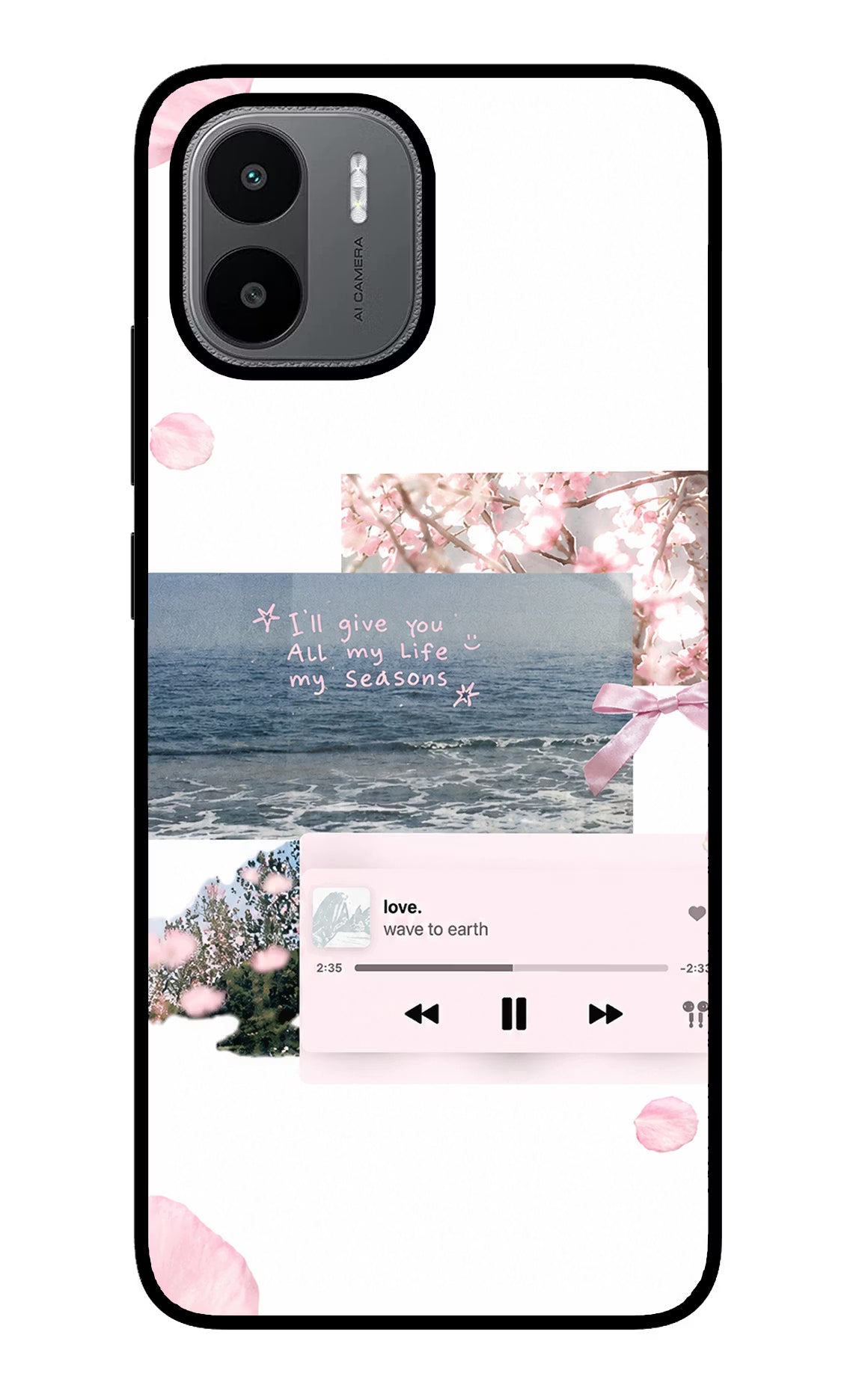 Wave to earth Redmi A1/A2 Glass Case