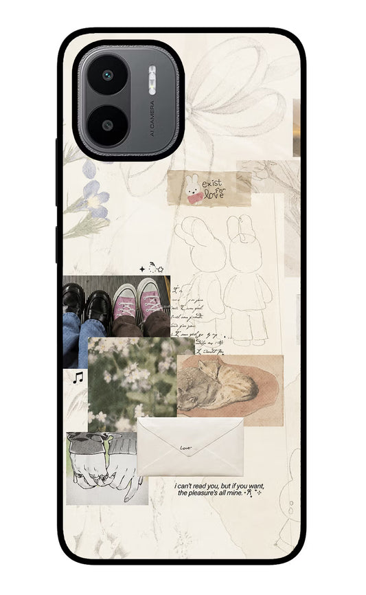 Soft Aesthetic Redmi A1/A2 Glass Case