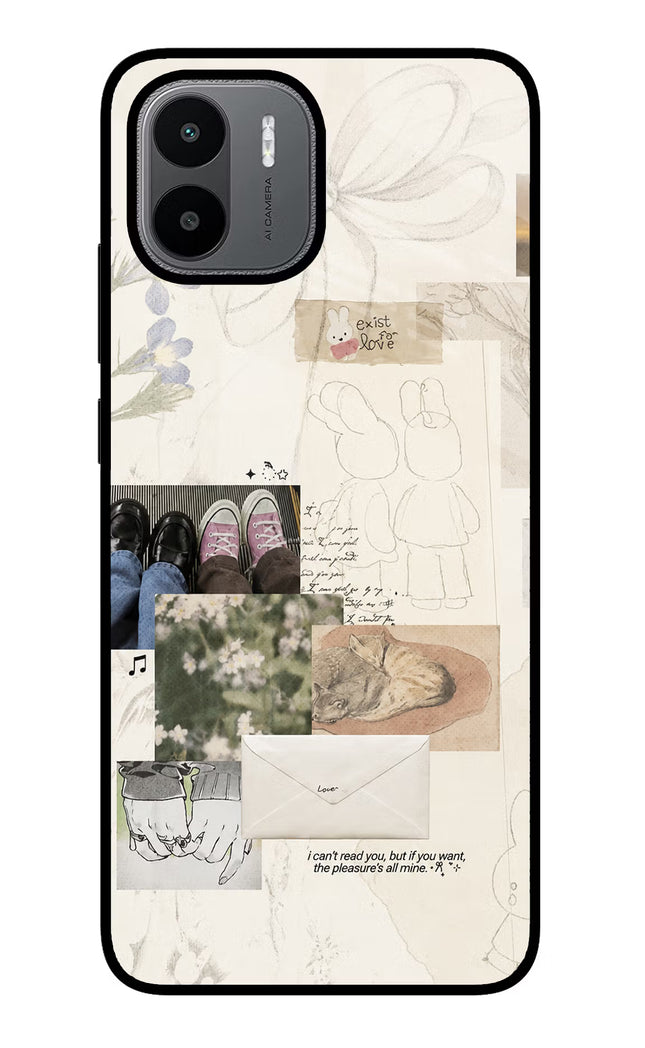 Soft Aesthetic Redmi A1/A2 Glass Case
