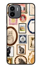 Mirror Cats Redmi A1/A2 Glass Case
