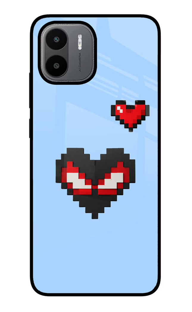 Peter Heart Redmi A1/A2 Glass Case