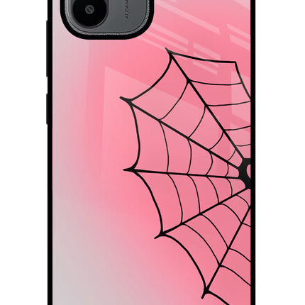 Pink Web Redmi A1/A2 Glass Case