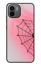 Pink Web Redmi A1/A2 Glass Case
