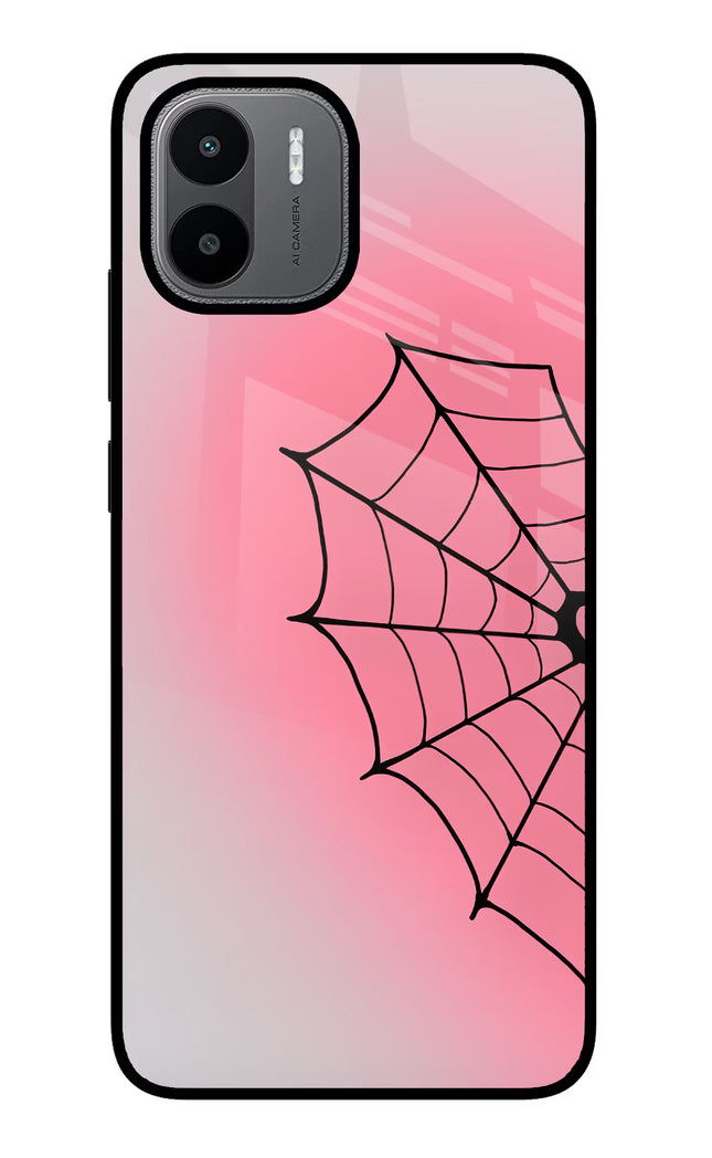 Pink Web Redmi A1/A2 Glass Case