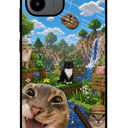 Minecraft Cat Chaos Redmi A1/A2 Glass Case