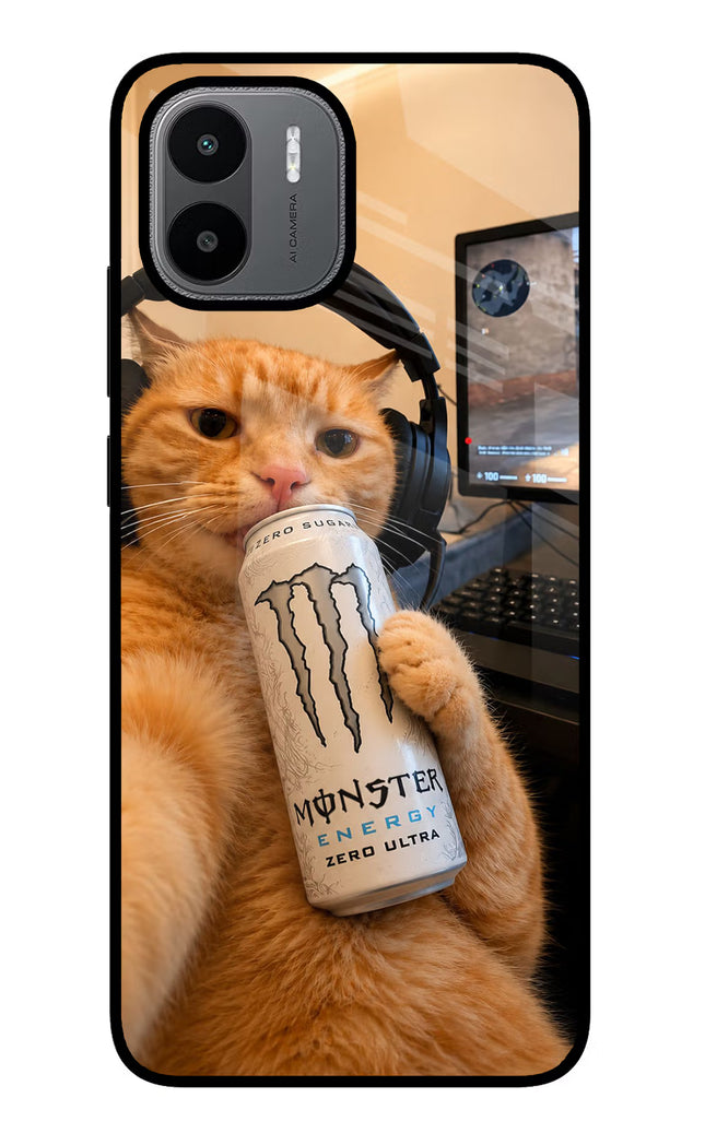 Gamer Cat Energy Redmi A1/A2 Glass Case