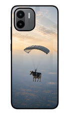 Skydiving Cow Redmi A1/A2 Glass Case