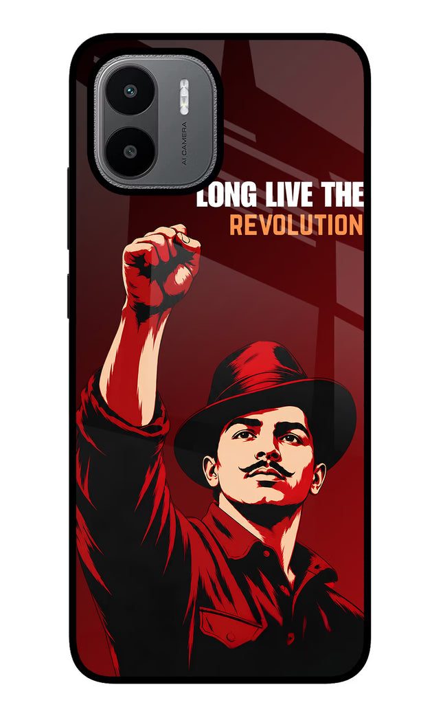 Bhagat Singh Revolution Redmi A1/A2 Glass Case