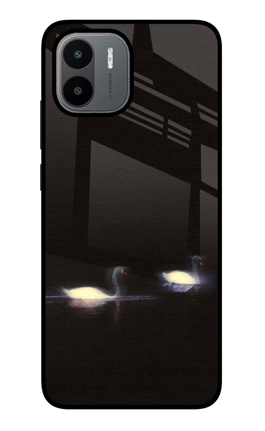 Silent Swans Redmi A1/A2 Back Cover, Glass case