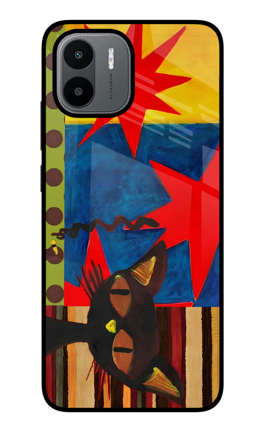 Pop Cat Redmi A1/A2 Back Cover, Glass case