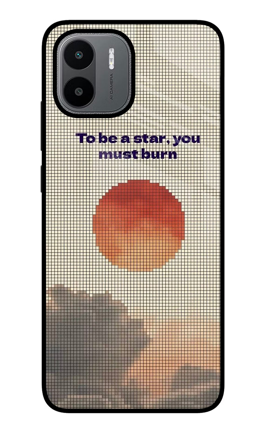 Pixel Sun Redmi A1/A2 Back Cover, Glass case