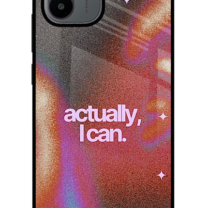 Pink Aura Redmi A1/A2 Glass Case Back Cover by Casekaro