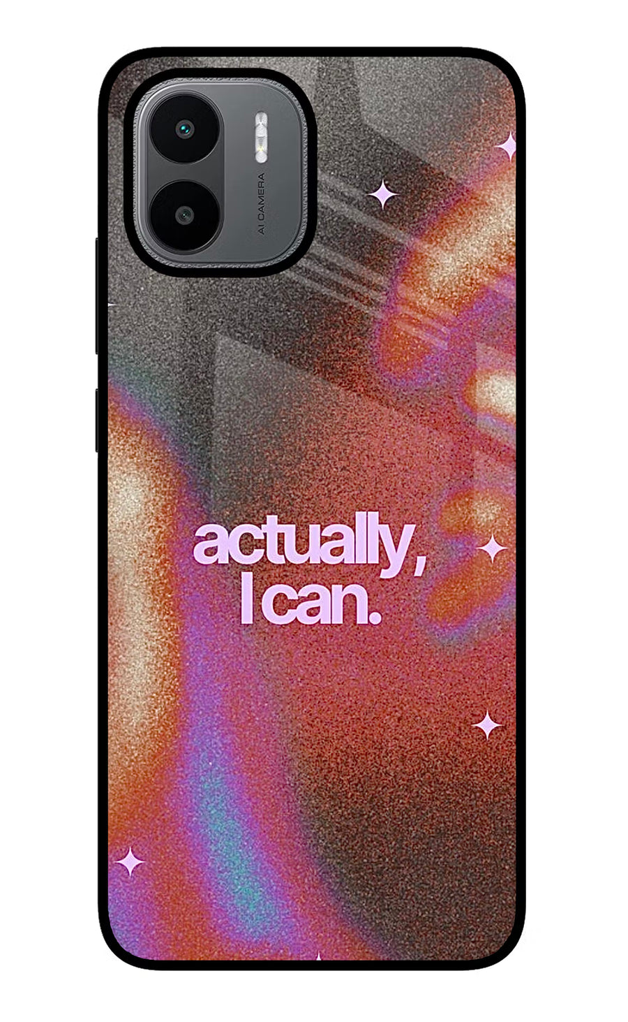 Pink Aura Redmi A1/A2 Back Cover, Glass case