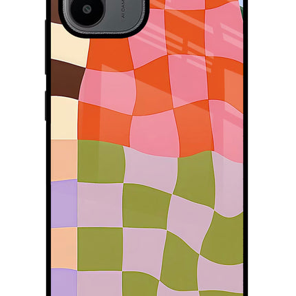 Wavy Grid Redmi A1/A2 Glass Case
