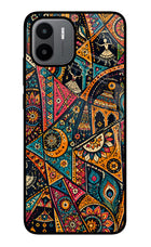 Folk Print Redmi A1/A2 Glass Case