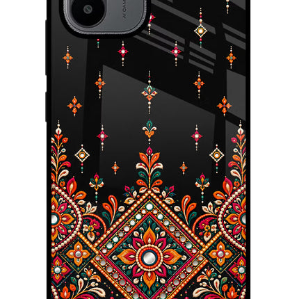 Noir Mehfil Redmi A1/A2 Glass Case