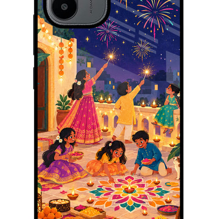 Diwali Night Redmi A1/A2 Glass Case
