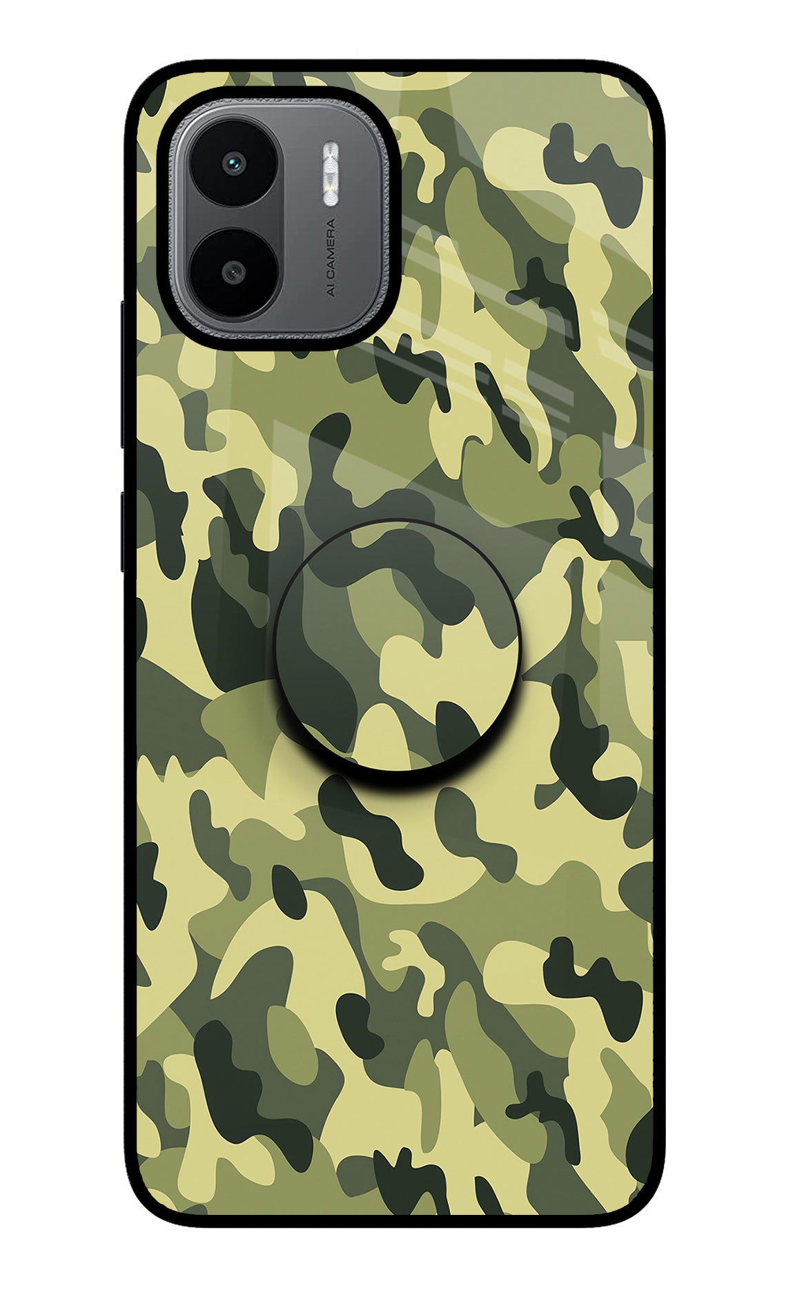 Camouflage Redmi A1/A2 Glass Case