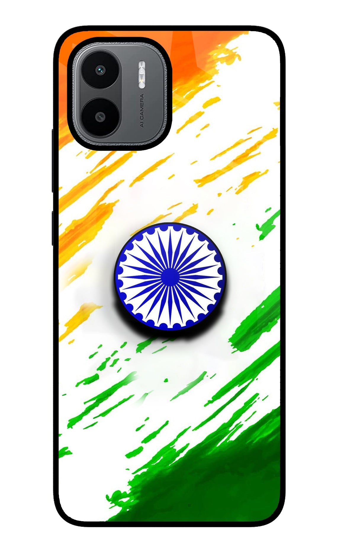 Indian Flag Ashoka Chakra Redmi A1/A2 Glass Case