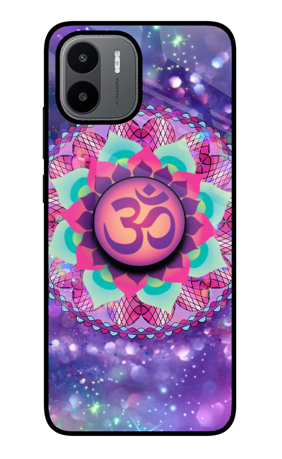 Om Purple Redmi A1/A2 Pop Case, Glass case