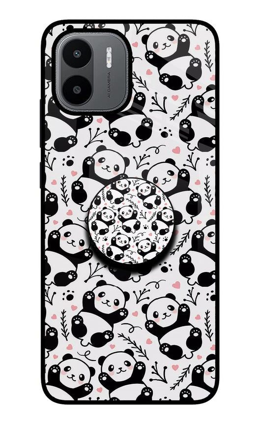 Cute Panda Redmi A1/A2 Glass Case