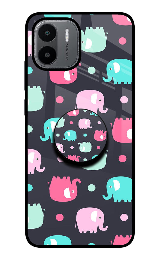 Baby Elephants Redmi A1/A2 Glass Case