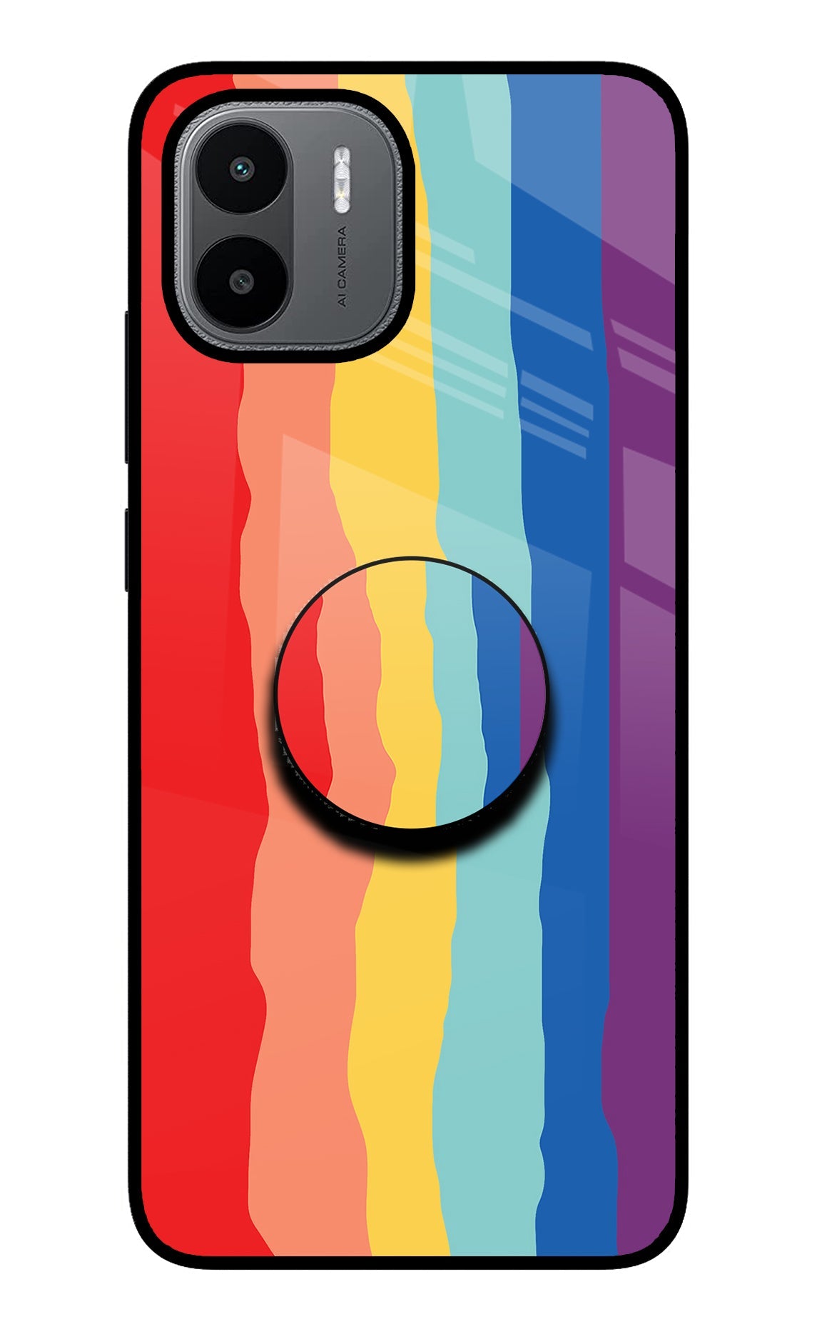 Rainbow Redmi A1/A2 Glass Case