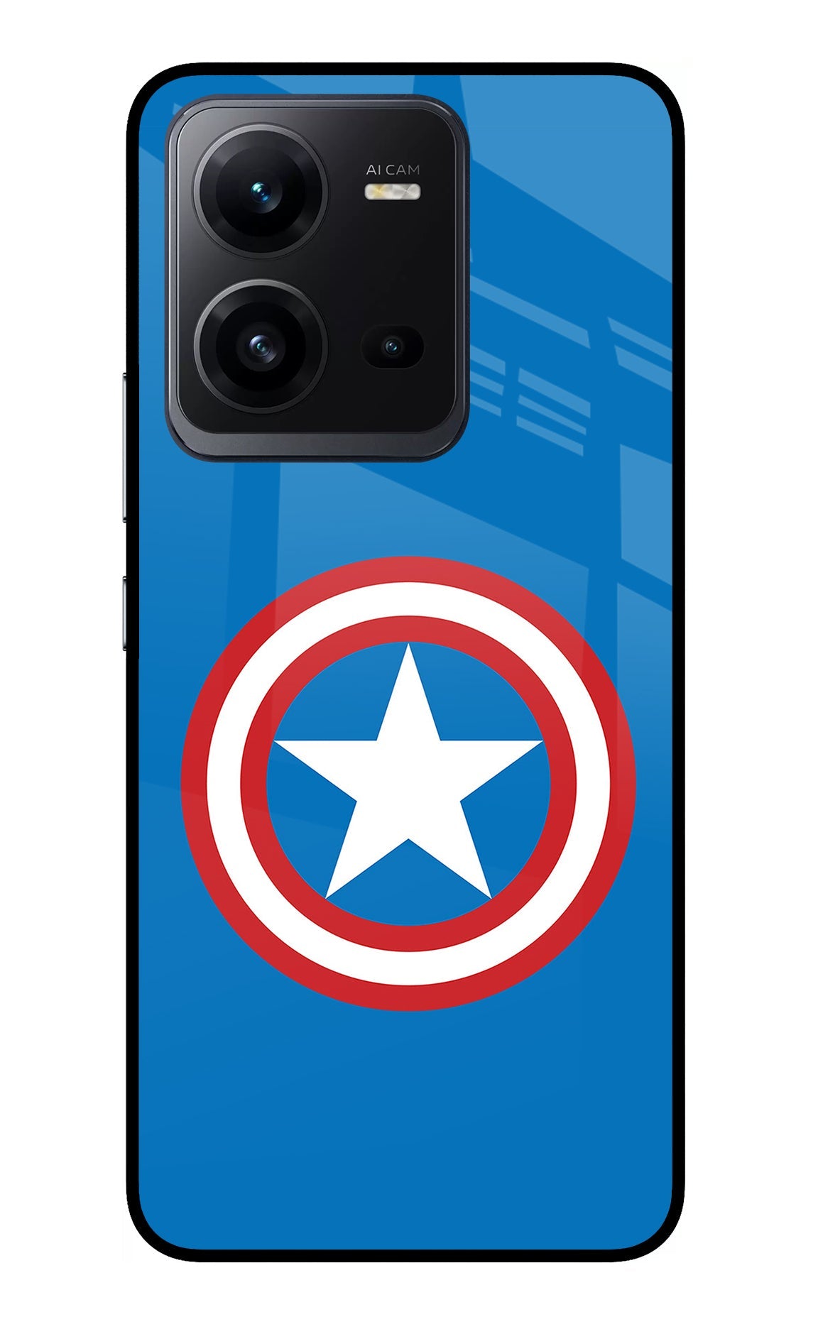 Captain America Logo Vivo V25 5G Glass Case
