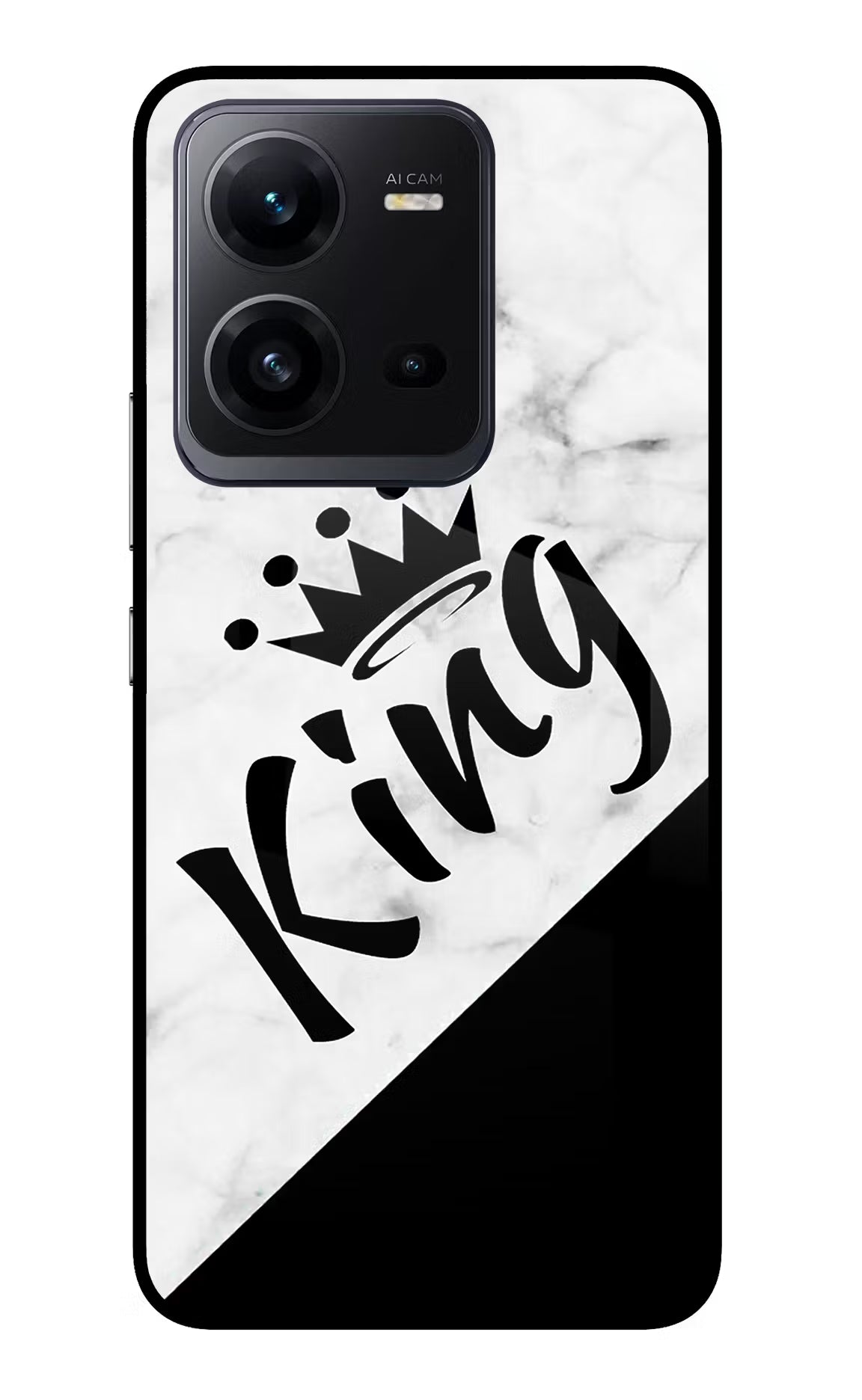 King Vivo V25 5G Glass Case Back Cover by Casekaro