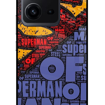 Superman Vivo V25 5G Glass Case Back Cover by Casekaro