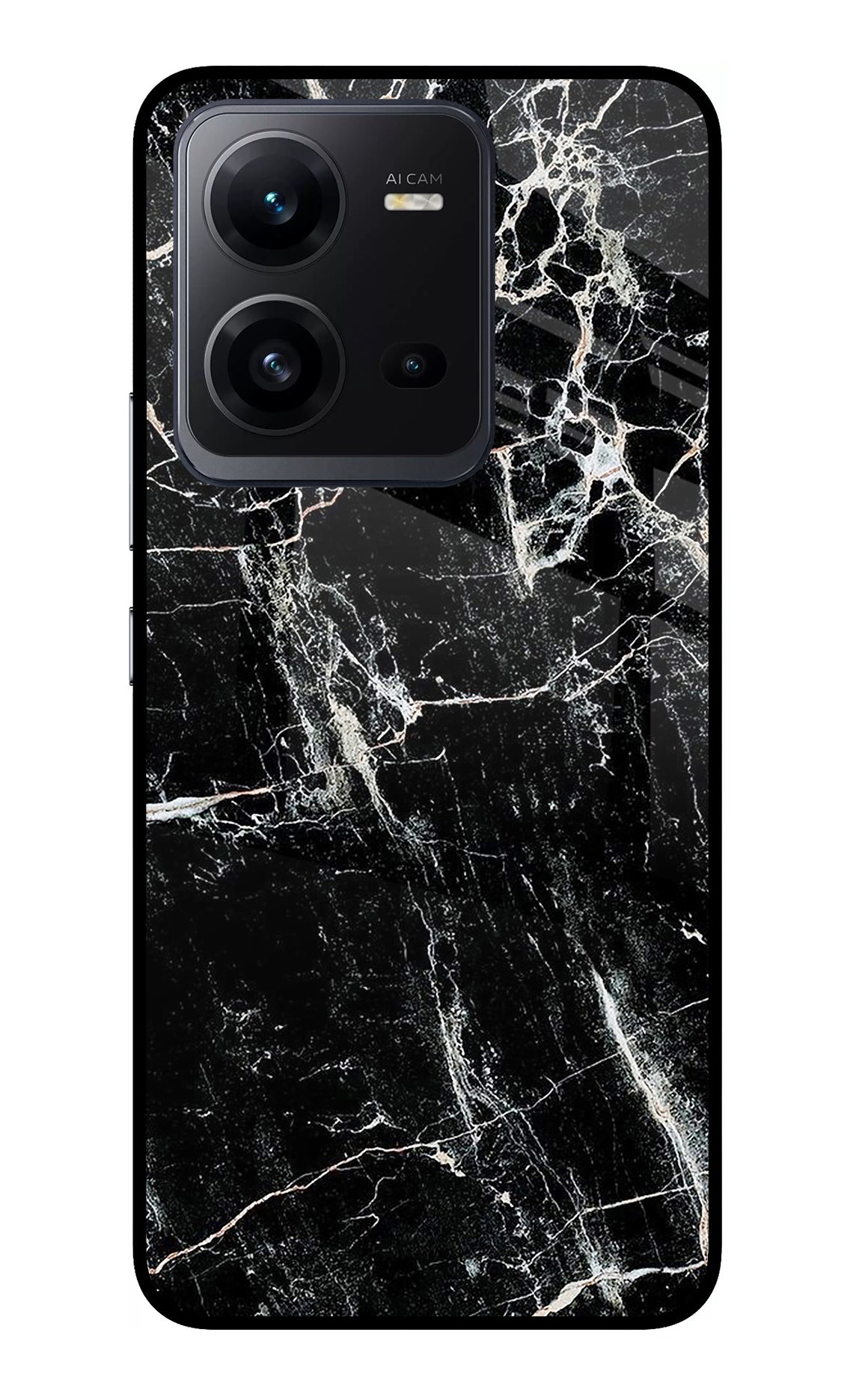 Black Marble Texture Vivo V25 5G Back Cover