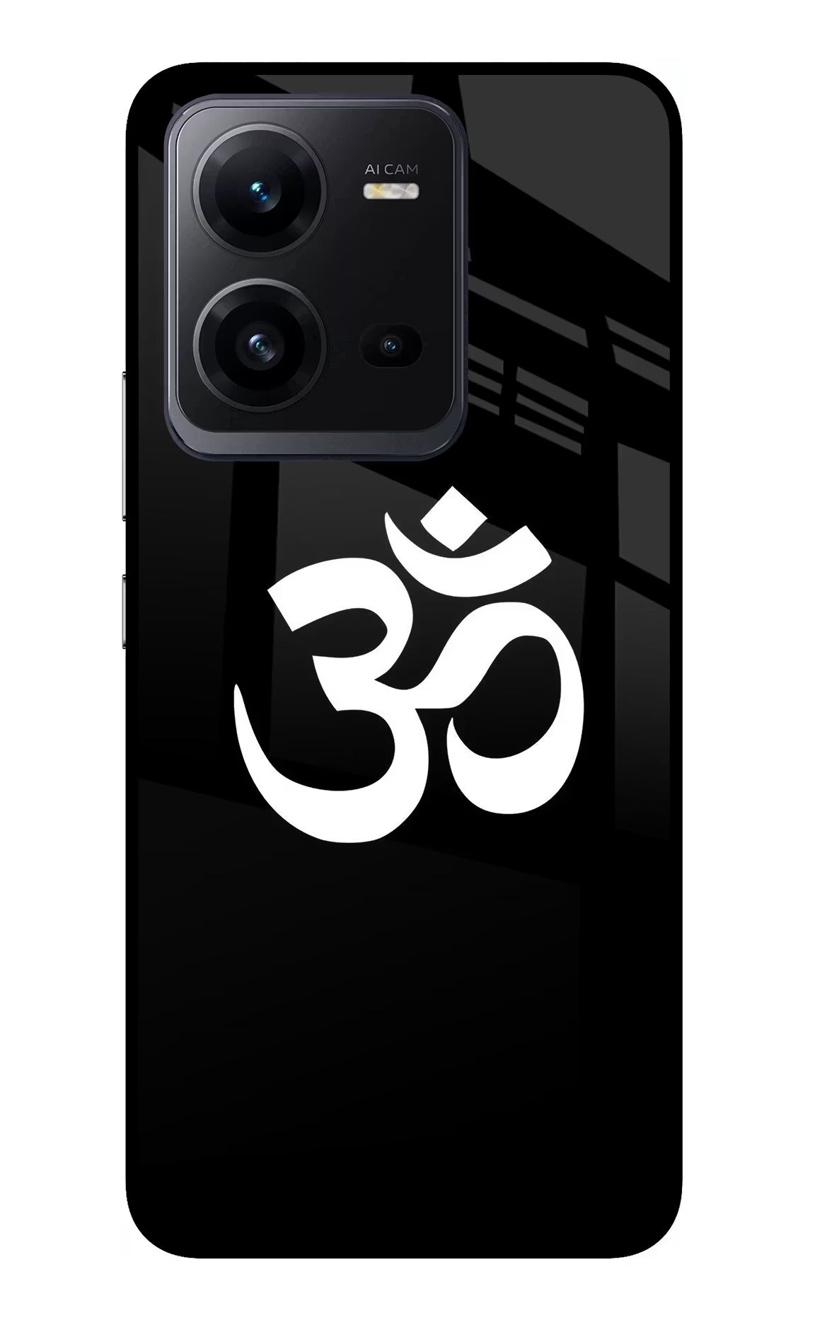 Om Vivo V25 5G Glass Case Back Cover by Casekaro