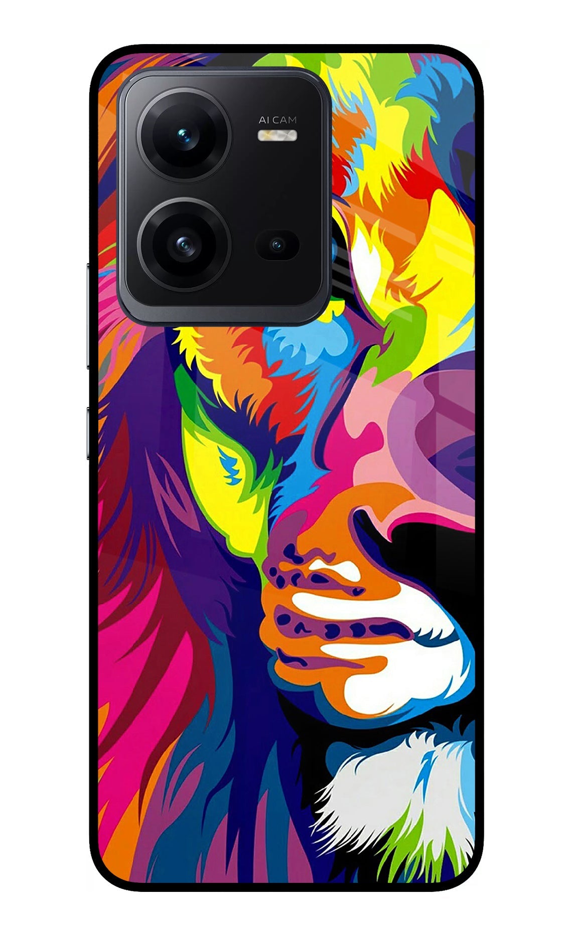 Lion Half Face Vivo V25 5G Back Cover