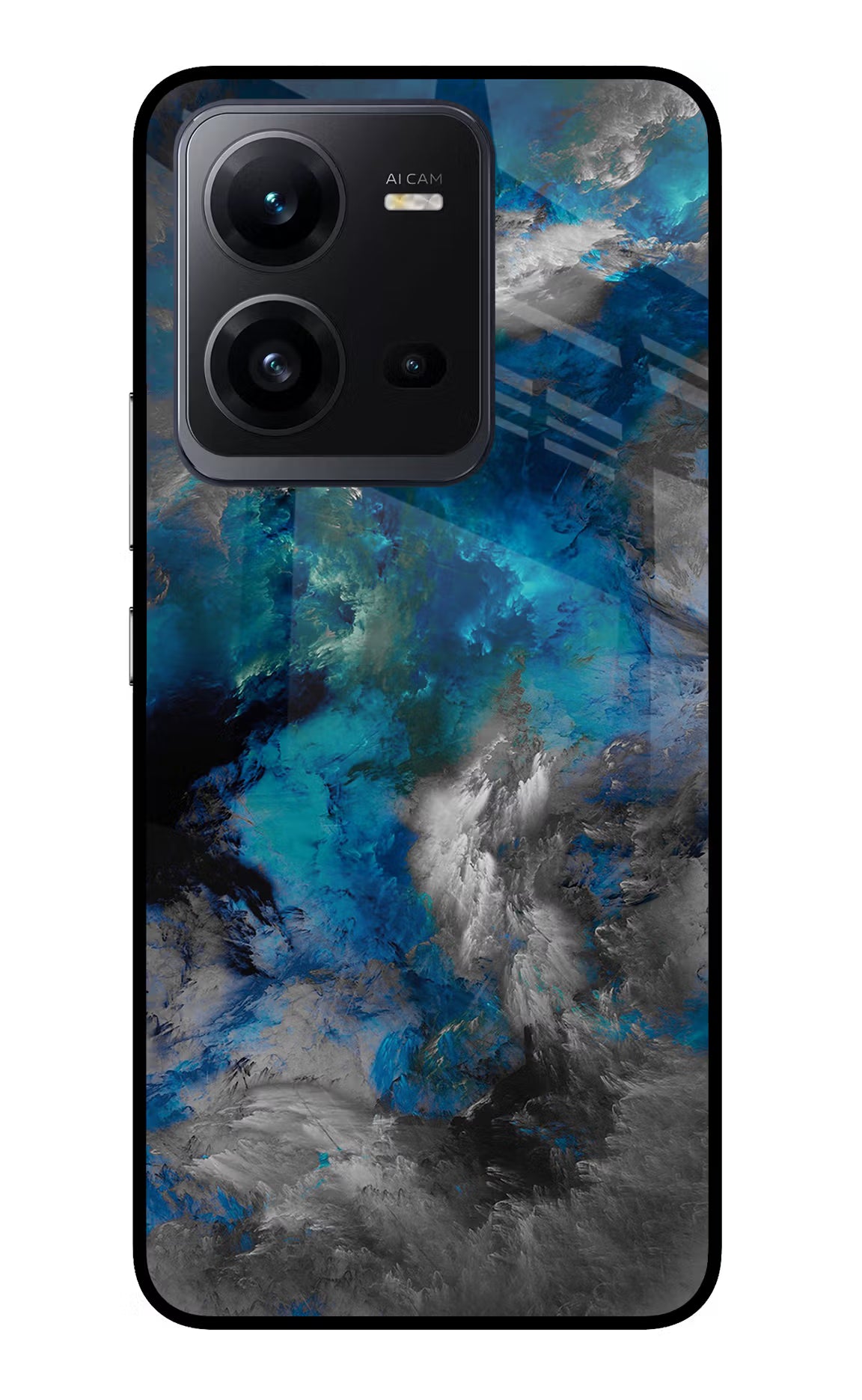 Artwork Vivo V25 5G Glass Case Back Cover by Casekaro