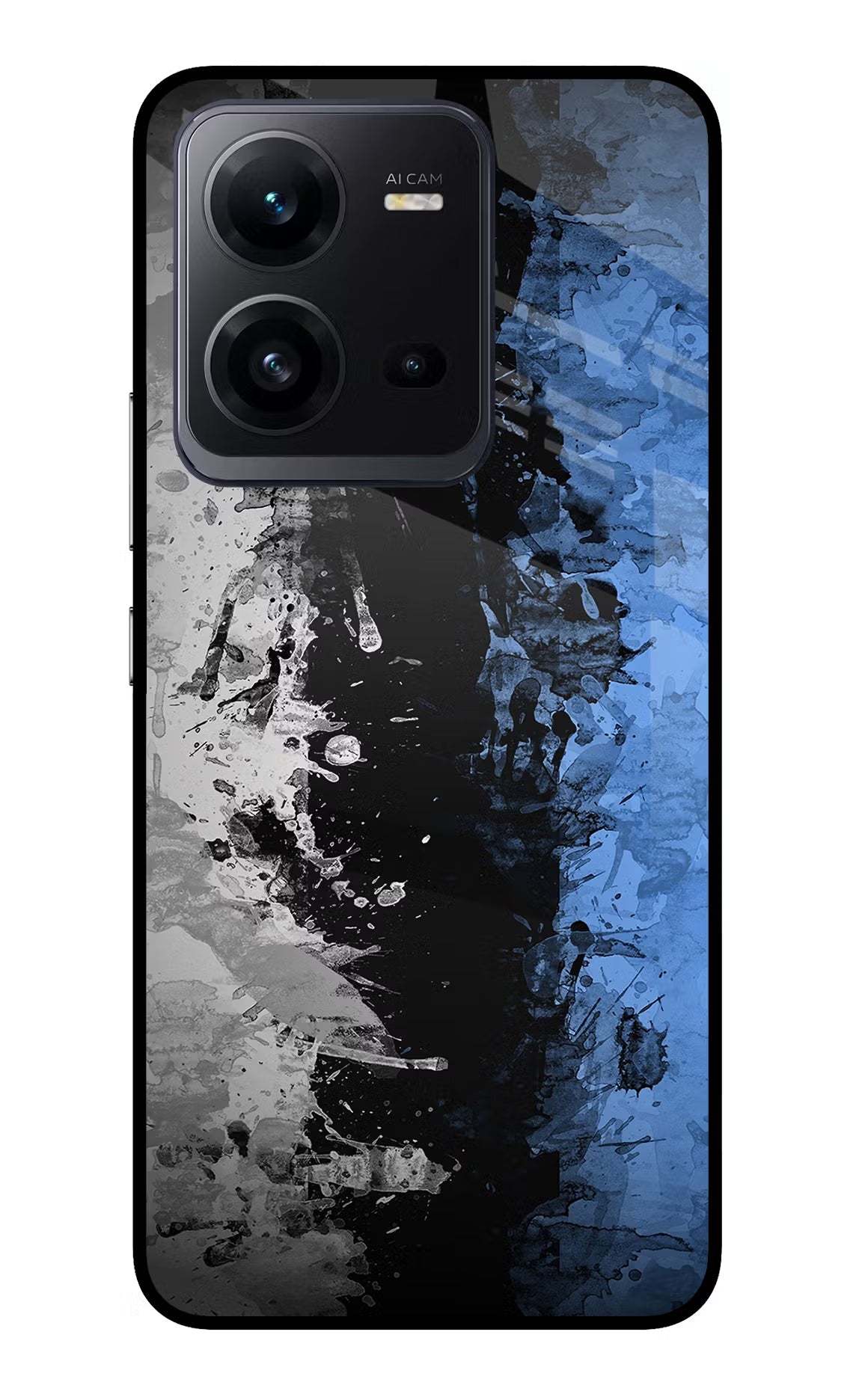 Artistic Design Vivo V25 5G Glass Case Back Cover by Casekaro